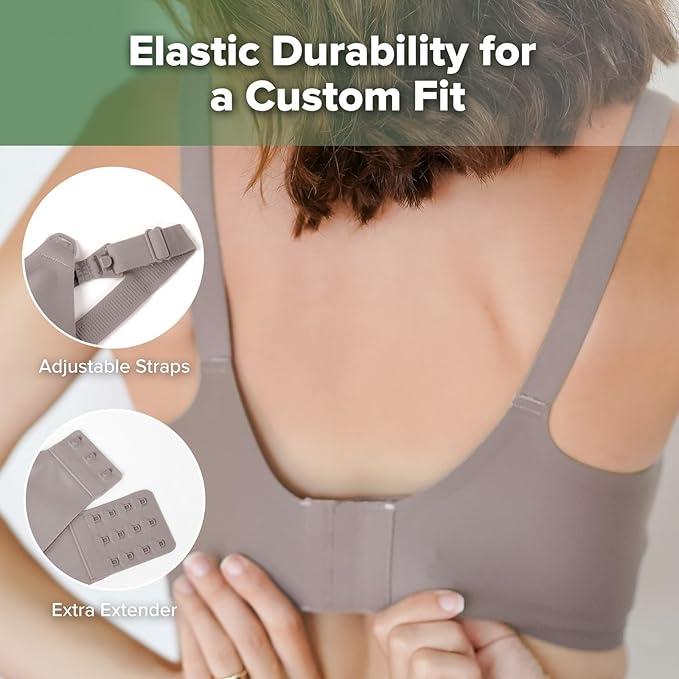 haakaa Nursing Bras for Breastfeeding, Ultra Comfort Jelly Strip“ Supportive Maternity Bras Wireless Pregnancy Bras