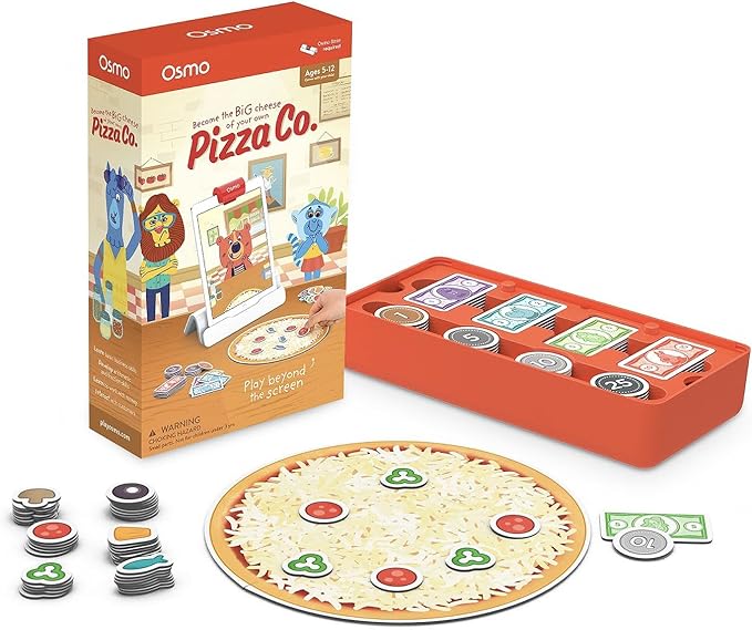 Osmo - Pizza Co. - Communication Skills & Math - Age 5 to 12 - Educational Learning Games - STEM Toy - Gifts for Kids, for iPhone, iPad or Fire Tablet, Age 5 6 7 8 9 10 11 12 (Osmo Base Required)