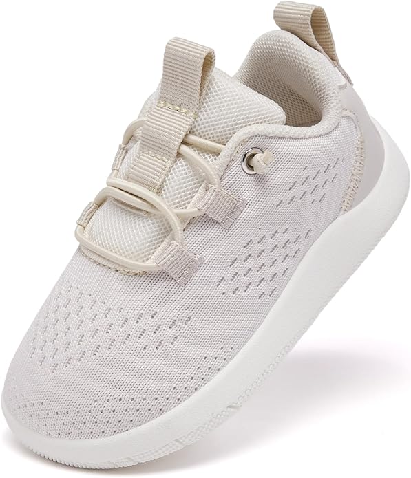 MORENDL Wide Toddler Shoes Baby Walking Shoes Girls Boys Zero Drop Minimalist Sneakers Slip On Tennis Shoe Breathable Naturally Flexible