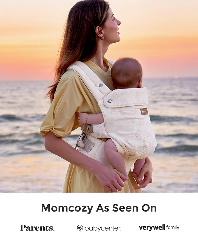 Momcozy Baby Carrier, Ergonomic, Cozy and Lightweight Carrier, Effortless to Put On, Ideal for Hands-Free Parenting, Enhanced Lumbar Support, Geometry