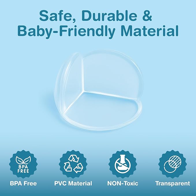 15 Pack Corner Protector for Baby - Clear & Transparent Edge Guards for Baby Proofing, Safety Furniture Corner Protectors for Furniture to Prevent Injuries (Ball Shaped)