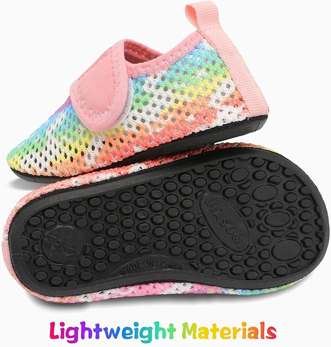 JIASUQI Baby Boys and Girls Barefoot Swim Water Skin Shoes Aqua Socks for Beach Swim Pool