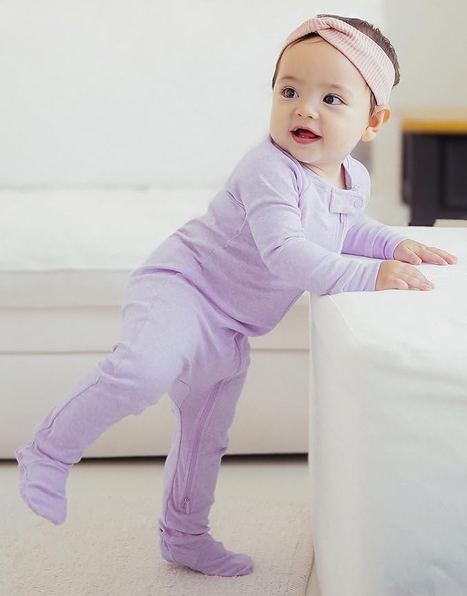 VAENAIT BABY Infant Toddler Boys Girls Modal Cotton Footed Pajamas One-Piece Romper Sleep and Play 0M-2T