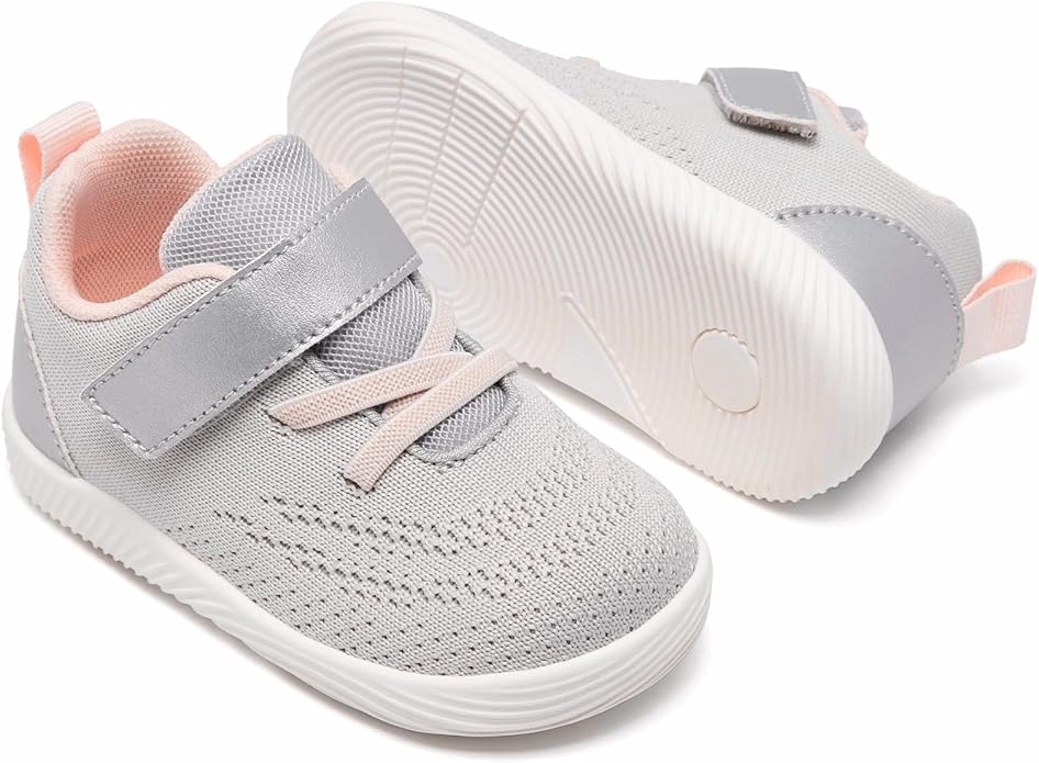 MORENDL Toddler Sneakers Baby Boys & Girls Barefoot Shoes Lightweight Breathable Walking Running Tennis Athletic Sport Shoes
