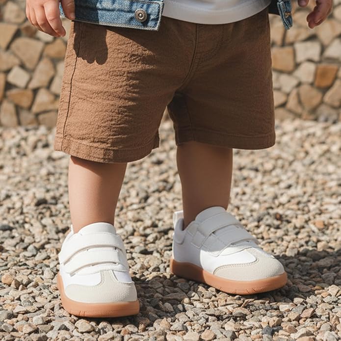 MORENDL Boys & Girls Walking Shoes 0-4 Years Baby Wide Toe Box Barefoot Shoes Toddler Sneakers