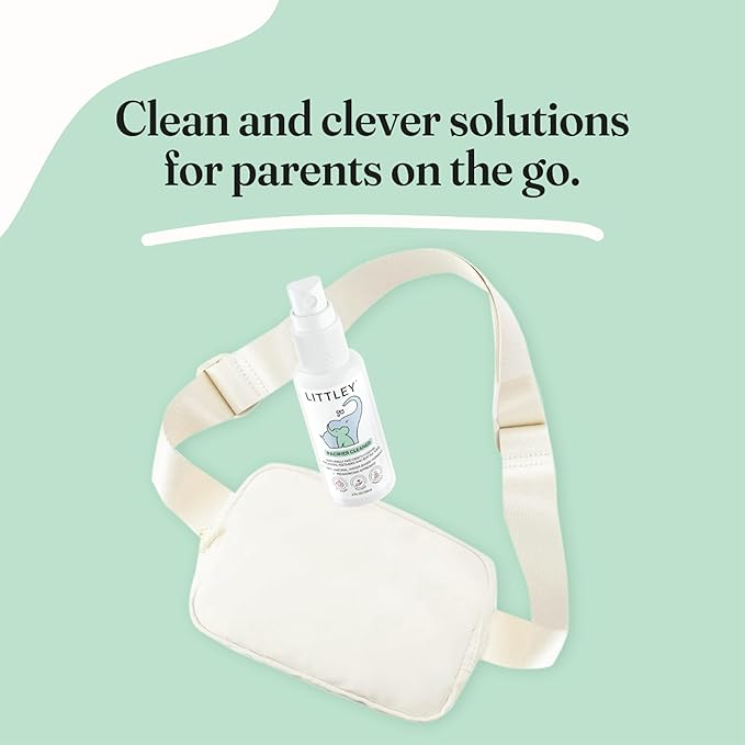 Littley Pacifier & Teether Cleaner | 2 oz | Alcohol‑Free HOCl Spray for Baby Pacifiers, Teethers, Bottles & High‑Touch Toys | Fragrance‑Free | Portable Travel Size