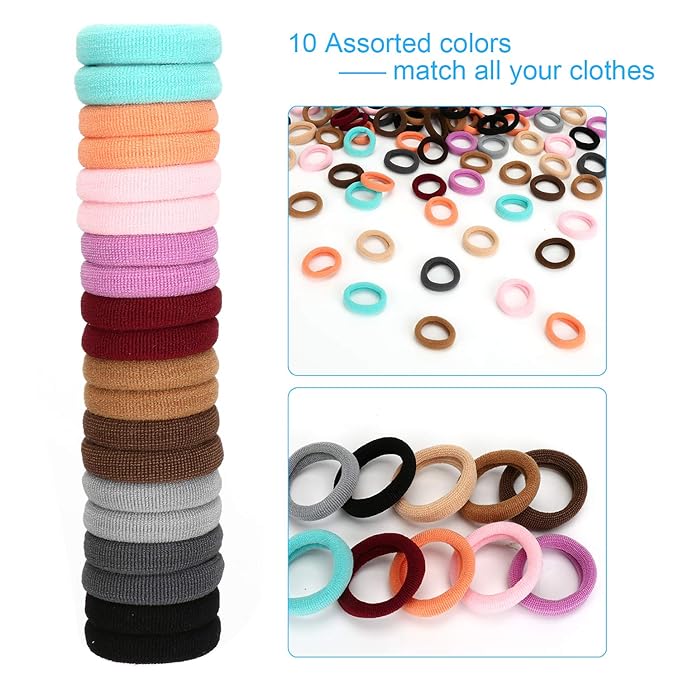 Toddler Hair Ties, Kids Hair Ties, Small Hair Bands and Girls Elastic Ponytail Holders for Baby Girls (Diameter 0.97 Inch）