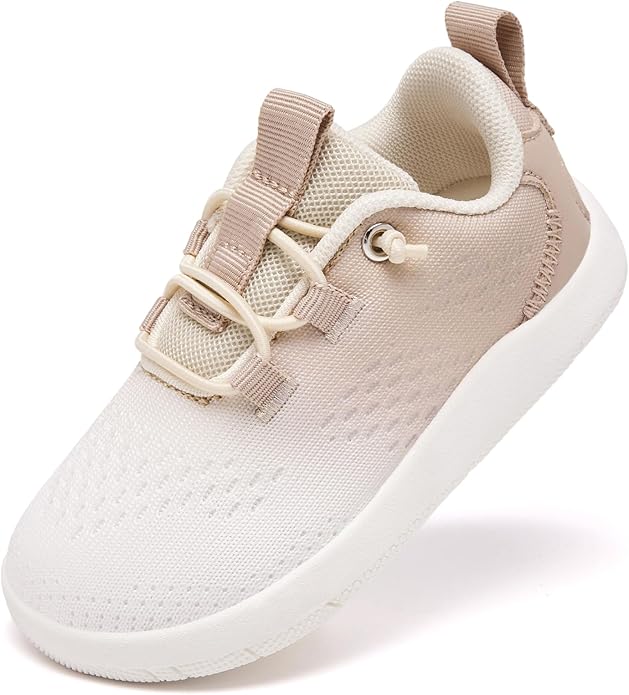 MORENDL Wide Toddler Shoes Baby Walking Shoes Girls Boys Zero Drop Minimalist Sneakers Slip On Tennis Shoe Breathable Naturally Flexible