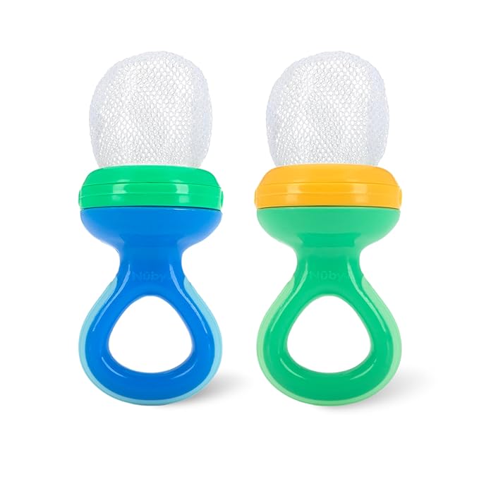 Nuby Nibbler Mesh First Soft Foods Feeder, 2pk, Colors May Vary