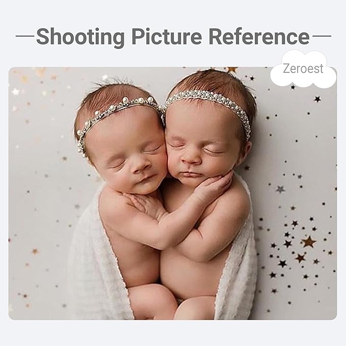 Zeroest Newborn Photography Props Baby Girl Photoshoots Pearl Headbands Infant Girl Photo Posing Beaded Headband Prop (Ivory, One Size)