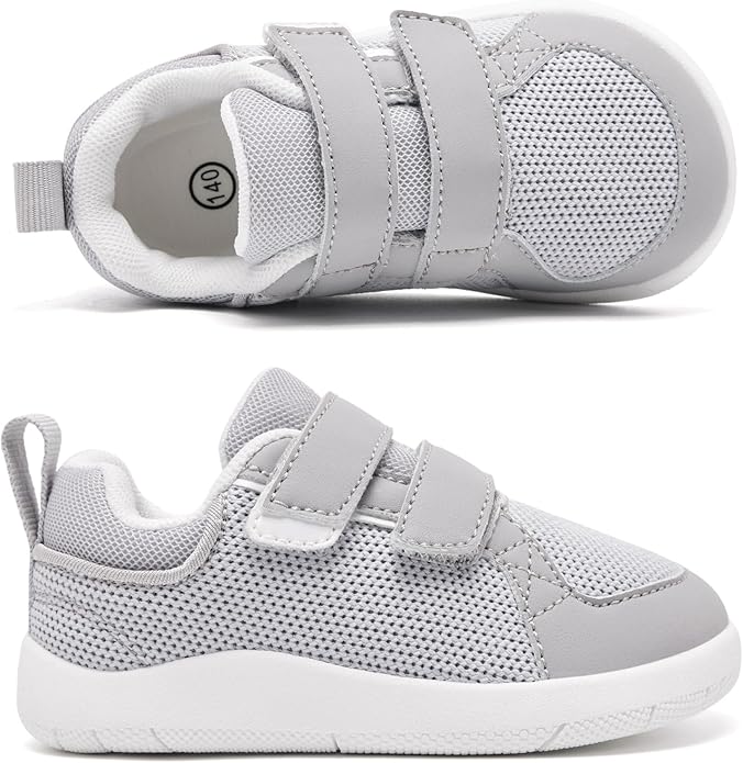 MORENDL Boys & Girls Walking Shoes 0-4 Years Baby Wide Toe Box Barefoot Shoes Toddler Sneakers