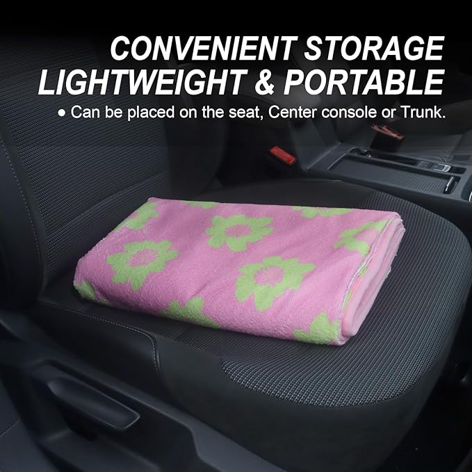 Back Seat Cover Protector for Dogs and Kids, Universal Waterproof Towel Rear Bench Seat Cover for Car, Truck, Van & SUV, Machine-Washable Backseat Car Covers (Pink Flower, 1pcs Rear Seat)