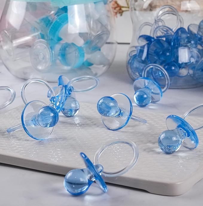 Baby Pacifier 2.5" Baby Shower Favors Decoration (Blue, 36 Count)
