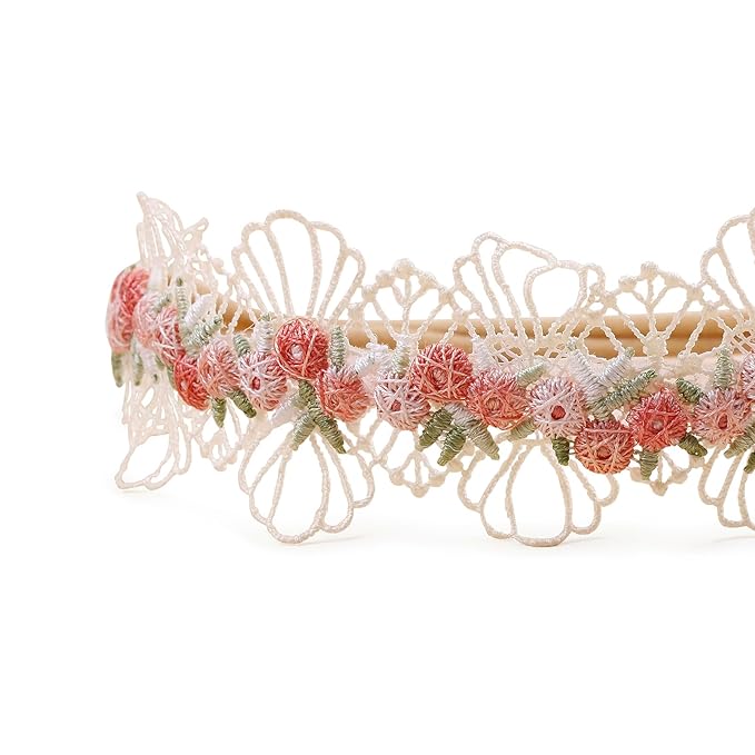 cherrboll 3pcs Baby Girl Headbands Flowers, Super Soft & Stretchy Nylon Floral Hairbands for Newborn Toddler