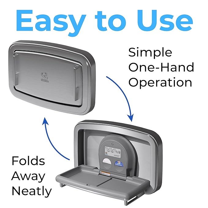 Koala Kare Baby Changing Station Horizontal Surface-Mounted, Model KB310-SSWM (Stainless Steel)
