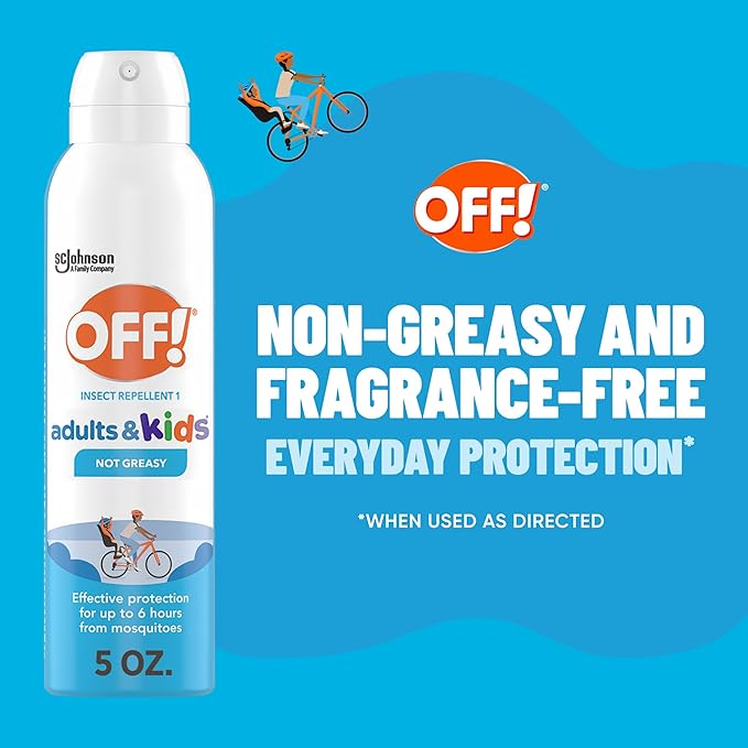 Off! Insect Repellent Aerosol for Adults & Kids, Fragrance-Free Picaridin Bug Spray for Everyday DEET-Free Protection from Mosquitoes and Ticks, 5 oz, (Pack of 2)