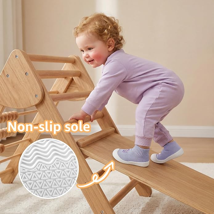 STQ Baby Socks Shoes Toddler Wide Toe Box Non-Slip Slippers Infant Walking Shoe Soft Baby Boys Girls Lightweight Sneakers