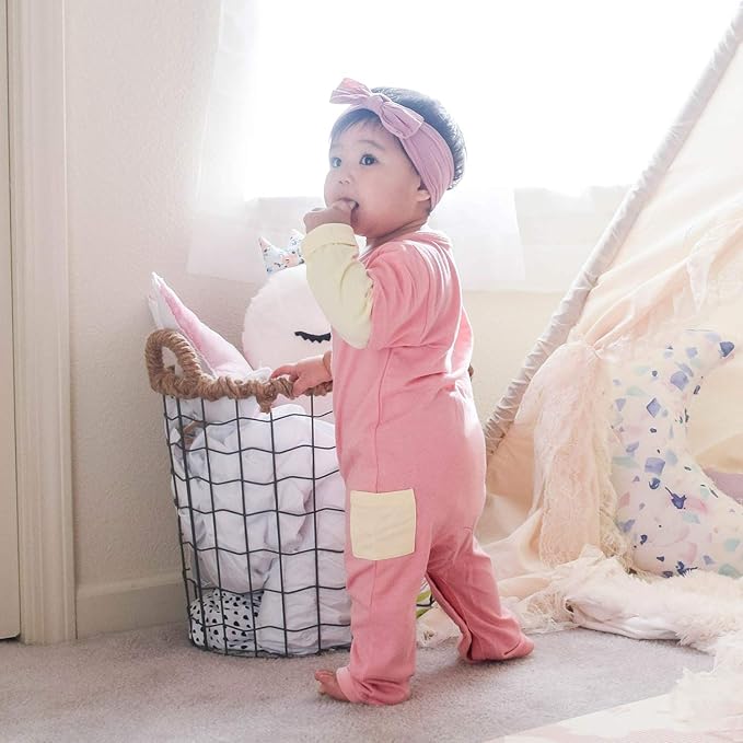 Babysoy Long Sleeve Baseball Style One Piece Coverall Romper