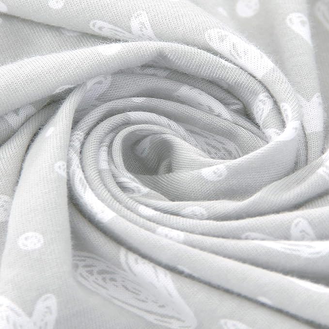 Bassinet Sheets Fit for Fodoss, Graco Travel Lite, Cloud Baby, RICUTON, Yacul and Simmons Kids Bassinet(not for Twins), 2 Pack, 100% Cotton Fitted Sheets, Breathable and Heavenly Soft, Grey Print