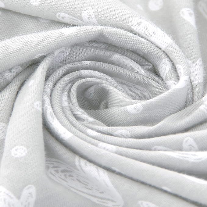 Bassinet Sheets Fit for Graco Pack 'n Play Day2Dream Travel Bassinet(not playard) and Munchkin Brica Baby Travel Pod, 2 Pack, 100% Jersey Cotton Fitted Sheets, Gray Print for Baby
