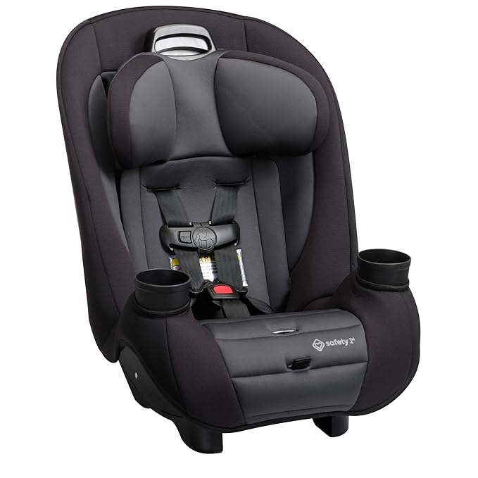 Safety 1st Ellaris 3-in-1 Convertible Car Seat, Slim Fit Design, Rear & Forward-Facing, 5-Position Headrest, 3-Across Fit, Travel-Friendly with Machine-Washable Seat Pad, Smokey Haze