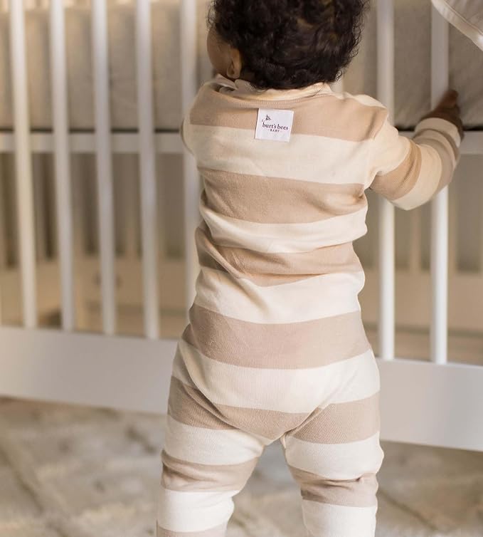 Burt's Bees Baby baby-boys Sleeper Pjs, 100% Organic Cotton, One-piece Footie, Zip Up Jumpsuit, Snug Fit Pajamas