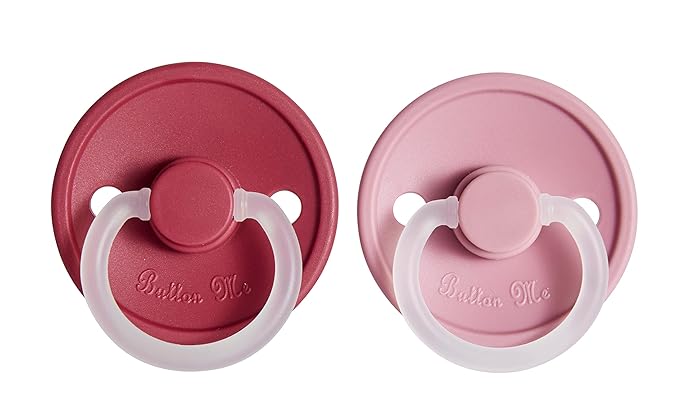 ButtonMe Premium Soft Silicone Pacifiers 6-18 Months BPA Free Baby Pacifier - 2-Pack of Comfortable & Stylish Baby Pacifiers 6-18 Months for Baby Boy & Girl - Hospital-Grade Silicone Baby Pacifiers