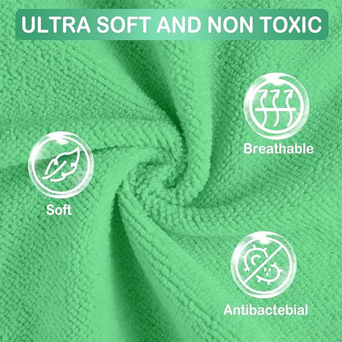 Baby Washcloths, 24Pack Baby Washcloth Extra Soft & Ultra Absorbent, for Unisex Boys Girls Body, Washclothes Gentle on Sensitive Skin, 9x9 Dinosaurs Trees