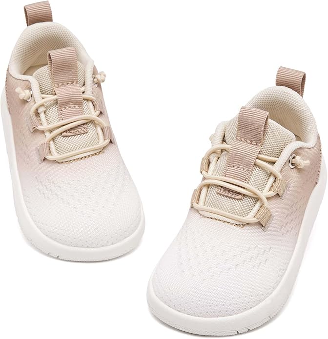 MORENDL Wide Toddler Shoes Baby Walking Shoes Girls Boys Zero Drop Minimalist Sneakers Slip On Tennis Shoe Breathable Naturally Flexible