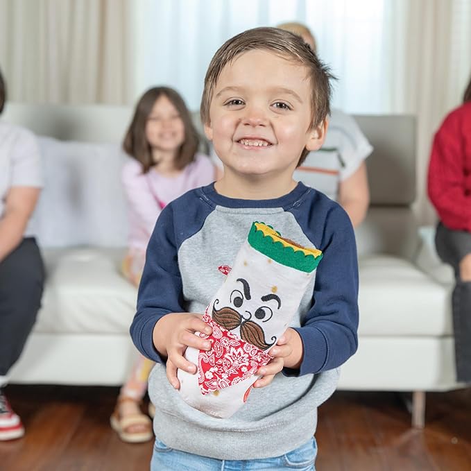 Squirrel Products Bandito Burrito The Musical Passing Game for Kids 4+, Toss The Singing Plush in a Hot Potato-Style That Ends with a Toot