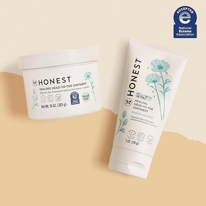 The Honest Company Head to Toe Multi-Purpose Healing Ointment, Safe for Sensitive Skin, Hypoallergenic, Fragrance-Free, Vegan, 5 oz