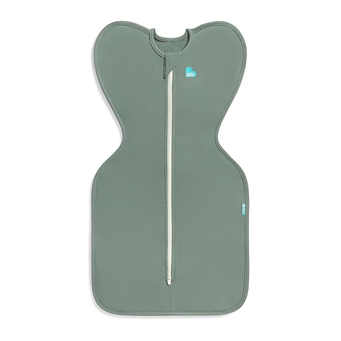 Love to Dream Swaddle Up Transition Swaddle, Patented Zip-Off Wings, Gently Help Baby Transition from Being Swaddled to Arms Free When Showing Signs of Rolling, 1.0 TOG, 13-19 lbs, Deep Olive