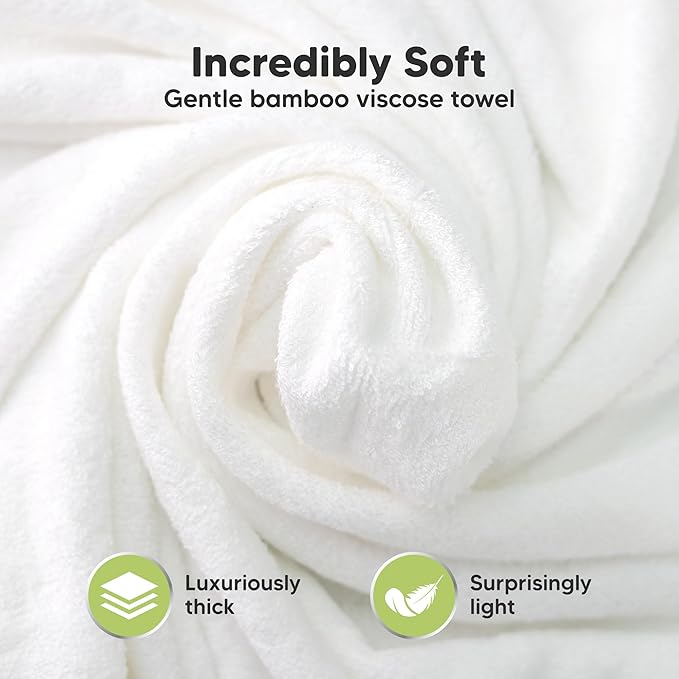 KeaBabies Hooded Baby Towel for Newborn - Viscose Derived from Bamboo Large Baby Bath Towels with Hood for Boys, Girls, Toddler, Extra Absorbent & Soft Newborn Bath Essentials (Bunny, Regular)