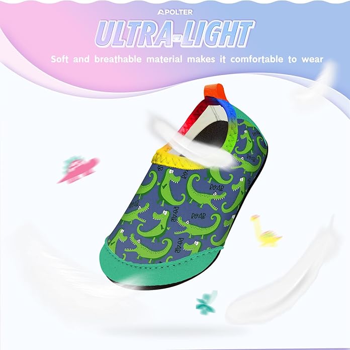 Baby Boys and Girls Swim Water Shoes Barefoot Aqua Socks Non-Slip for Beach Pool Toddler Kids