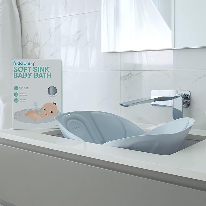 Frida Baby Soft Sink Bath,Sink Bather,Easy to Clean Bather That Supports Baby's Head,(Pack of 2)