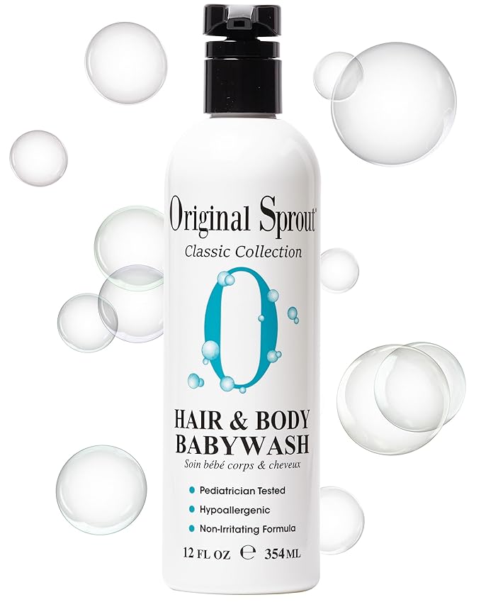 Original Sprout Hair and Body Baby Wash. Organic Vegan Baby Shampoo and Body Wash for Sensitive Skin. 12 ounce (Packaging May Vary)