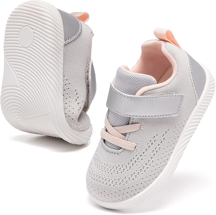 MORENDL Toddler Sneakers Baby Boys & Girls Barefoot Shoes Lightweight Breathable Walking Running Tennis Athletic Sport Shoes