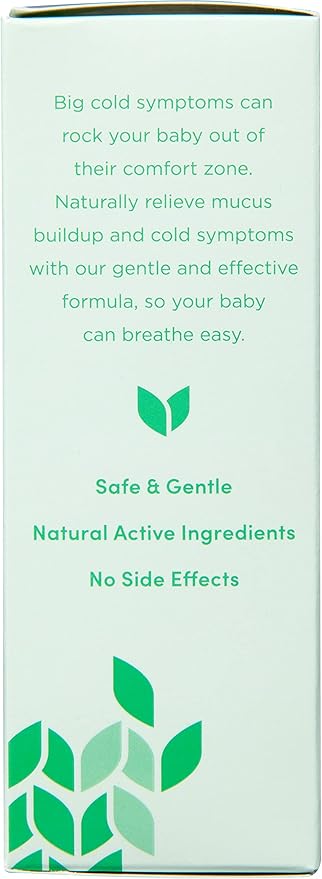 Hyland's Baby Mucus and Cold Relief, Daytime Baby Medicine, Infant Cold and Cough Remedy, Decongestant, 4 Fluid Ounce (Pack of 2)