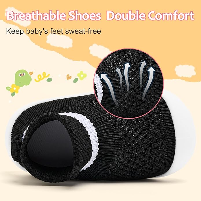 VIFUUR Baby Shoes Girls Boys Toddler Sneakers Non-Slip First Walkers Shoes for Babies 6 9 12 18 24 Months