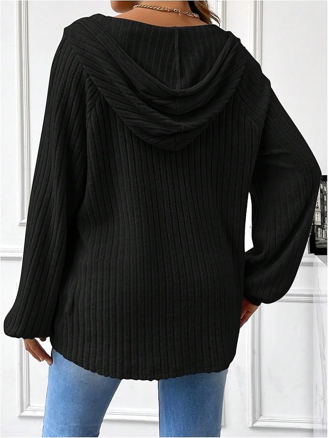 Women's Maternity Half Button Sweatshirts Long Sleeve Ribbed Knit Pregnancy Shirt Spring Clothes
