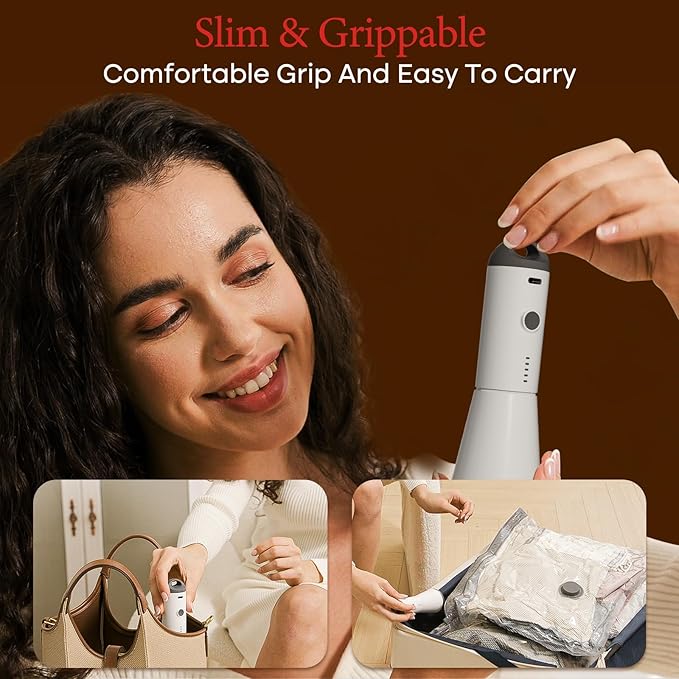 Vacuum Bags for Travel with Rechargeable air Pump, Carry-on Size Compression Packing Bags for Luggage and Suitcase, Space Saver for Clothes and Clothing 24 Combo Travel Size