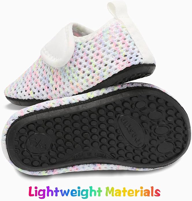 JIASUQI Baby Boys and Girls Barefoot Swim Water Skin Shoes Aqua Socks for Beach Swim Pool