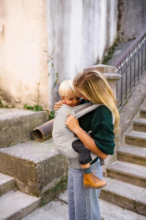 Beco Toddler Carrier (20-60 lbs) with Extra Wide Seat, 100% Cotton - Front-Carry & Backpack Style - Lightweight & Ergonomic Sling Carrier for Children from 18months - Ecru