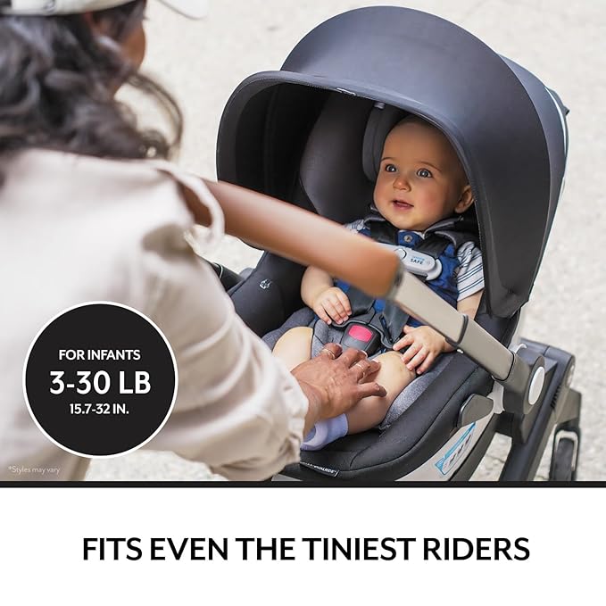 Evenflo Shyft DualRide Infant Car Seat Stroller Combo w Carryall Storage & Extended Canopy (Onyx)