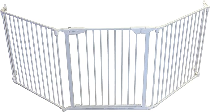 Cardinal Gates EX100 XpandaGate Expandable Baby Gate - Extra Wide Dog Gate - Adjustable Safety Gate for Kids & Pets - 30 to 90 Inches Wide - White