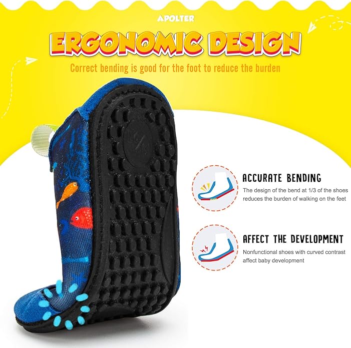 Baby Boys and Girls Swim Water Shoes Barefoot Aqua Socks Non-Slip for Beach Pool Toddler Kids