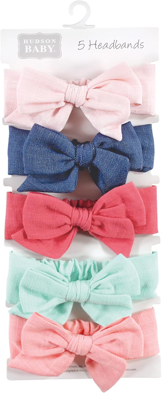 Hudson Baby Cotton and Synthetic Headbands, Size 0-24 Months