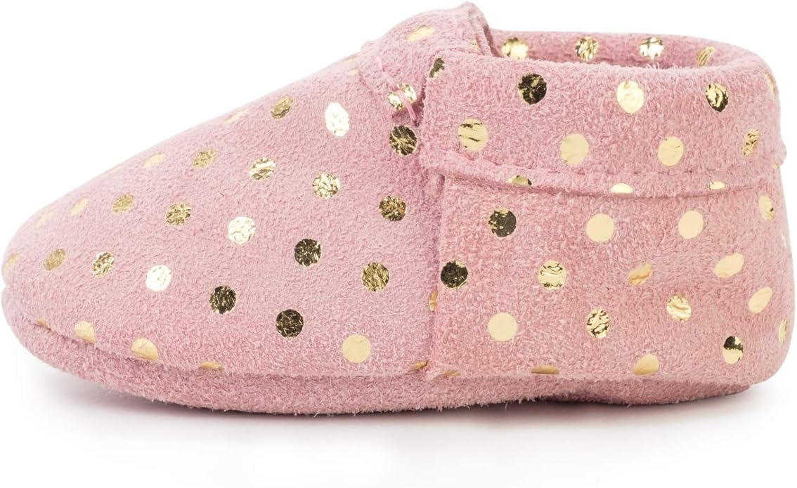 BirdRock Baby Fringeless Moccasins - Genuine Leather Boys and Girls Shoes for Newborns, Infants, Babies, Toddlers