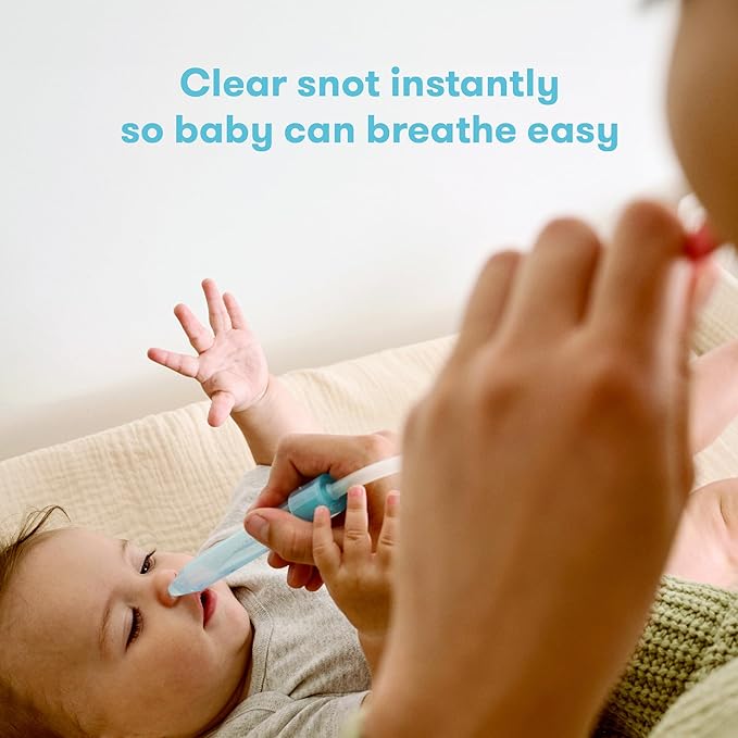 Frida Baby NoseFrida SnotSucker for Baby, Nasal Aspirator for Baby, Nose Sucker Baby Nasal Aspirator for Baby, Congestion Relief with 24 Extra Hygiene Filters