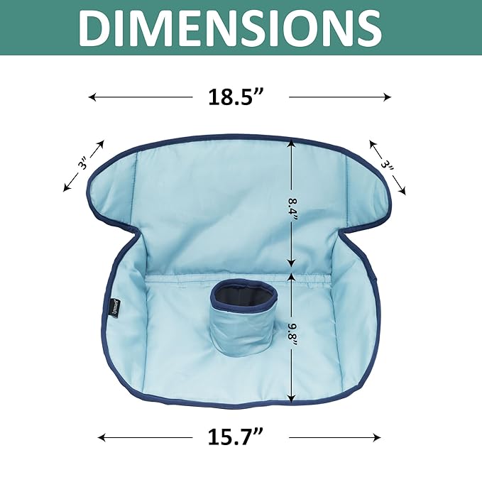 Lynmark® Potty Training Car Seat Protector Cover - Waterproof Soft Piddle Pads for Toddlers and Baby Carseat - Travel-Friendly Universal Washable Liner Mat for Spills, Nappy Leaks, Accidents - Blue